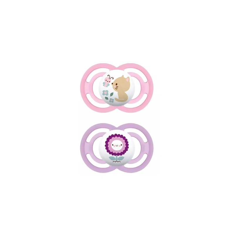 Mam Mam Perfect 6 Months Silicone Pacifier Pinkpurple 2 Units