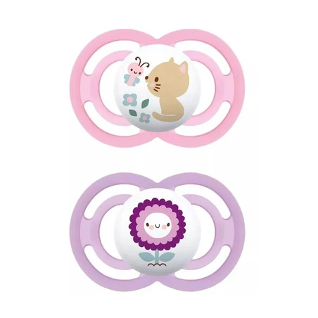 Mam Mam Perfect 6 Months Silicone Pacifier Pinkpurple 2 Units