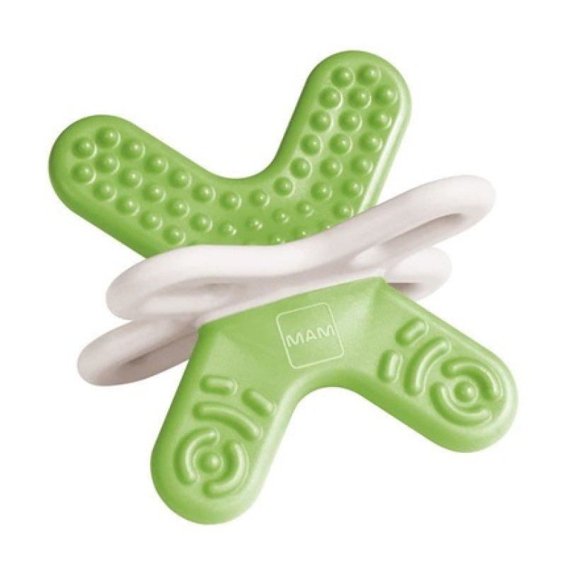 MAM C125 Bite & Relax Teething Ring with 2 Sterilizer Boxes Green