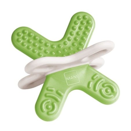 MAM C125 Bite & Relax Teething Ring with 2 Sterilizer Boxes Green