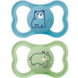 Mam Air Orthodontic Silicone Pacifier 275sb From 16 Months Blue-Green, 2 Pieces
