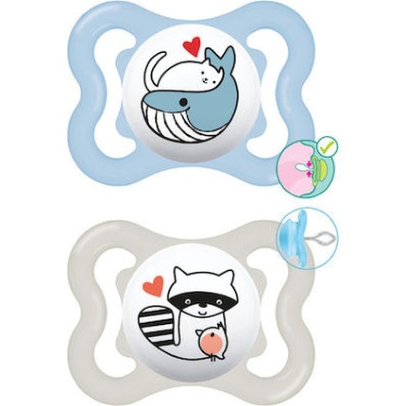 Mam Supreme Silicone Pacifier For Boys, 2-6 Months, Pack Of 2