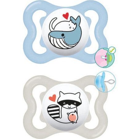 Mam Supreme Silicone Pacifier For Boys, 2-6 Months, Pack Of 2