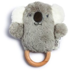 Ob Designs Bunny Soft Rattle Toy Grey For Ages 3 Months And Up