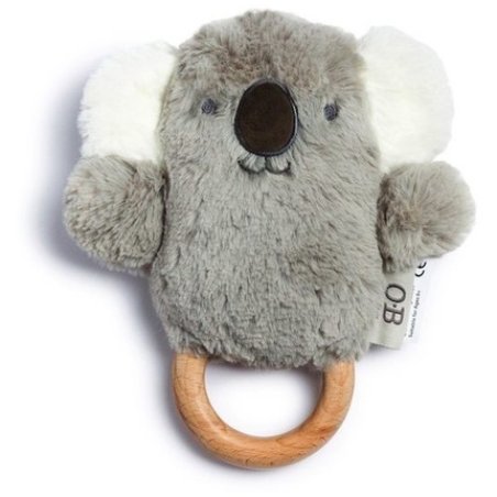 Ob Designs Bunny Soft Rattle Toy Grey For Ages 3 Months And Up