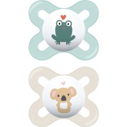 MAM Start S153 Extra Small Newborn Dummy SkinSoft Ultra-Soft Silicone for 0-2 Month Old Babies Neutral 2-Pack with
