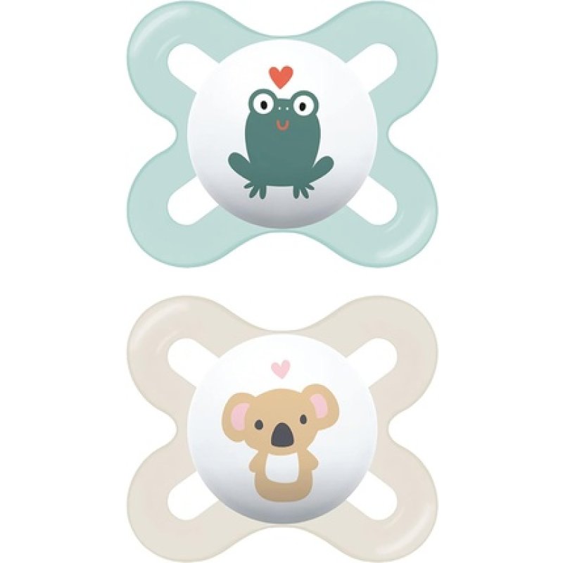 MAM Start S153 Extra Small Newborn Dummy SkinSoft Ultra-Soft Silicone for 0-2 Month Old Babies Neutral 2-Pack with