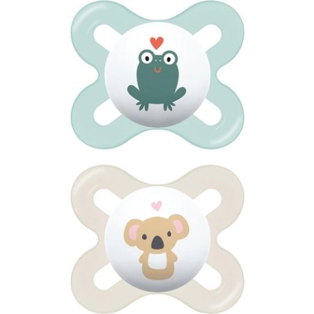 MAM Start S153 Extra Small Newborn Dummy SkinSoft Ultra-Soft Silicone for 0-2 Month Old Babies Neutral 2-Pack with