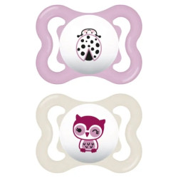Mam Baby Dummy Perfect Star 02 Months Pink Pack Of 2