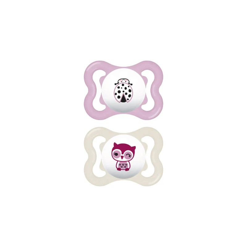 Mam Baby Dummy Perfect Star 02 Months Pink Pack Of 2