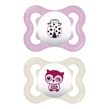 Mam Baby Dummy Perfect Star 02 Months Pink Pack Of 2