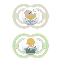 Mam Perfect Symmetrical Silicone Pacifier 16 Months Matt N Double Pack