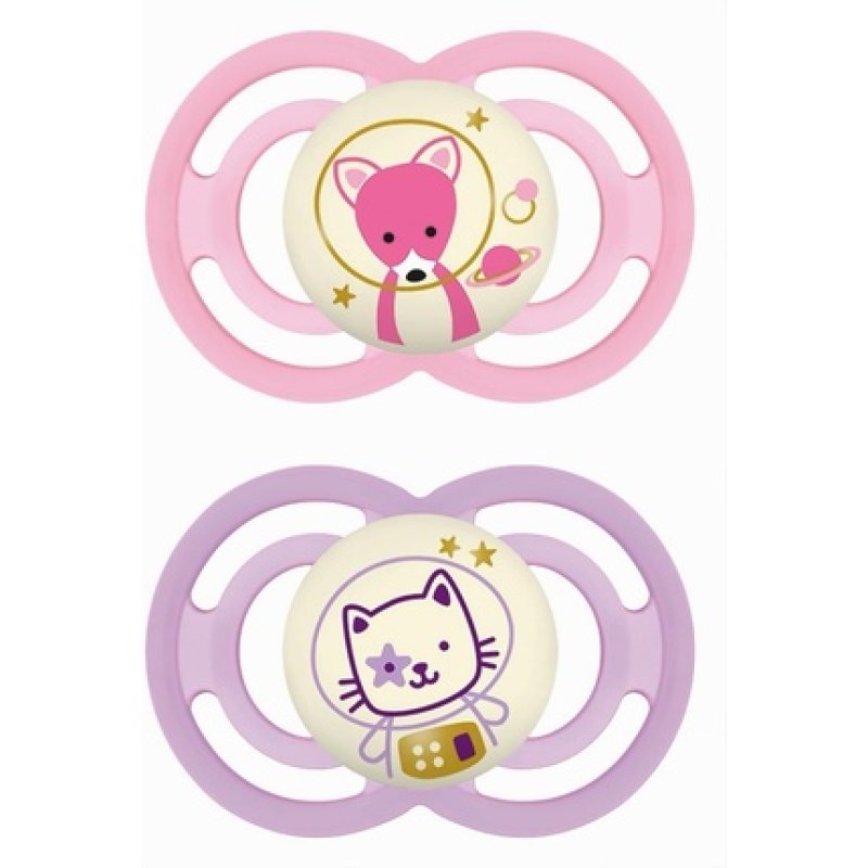 MAM Perfect Night S210 Pacifier with Ultra Soft Silicone Teat for Babies 16 Months and Up Glow in The Dark with