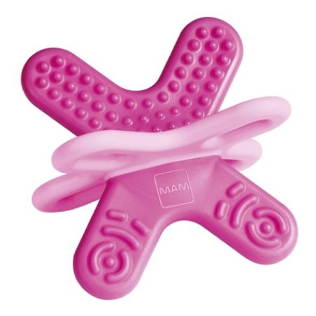 Mam C124 Bite & Relax Teething Ring with 2 Sterilizers Pink