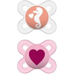 MAM Start 125S Silicone Pacifier Girl 0-2m 2pcs