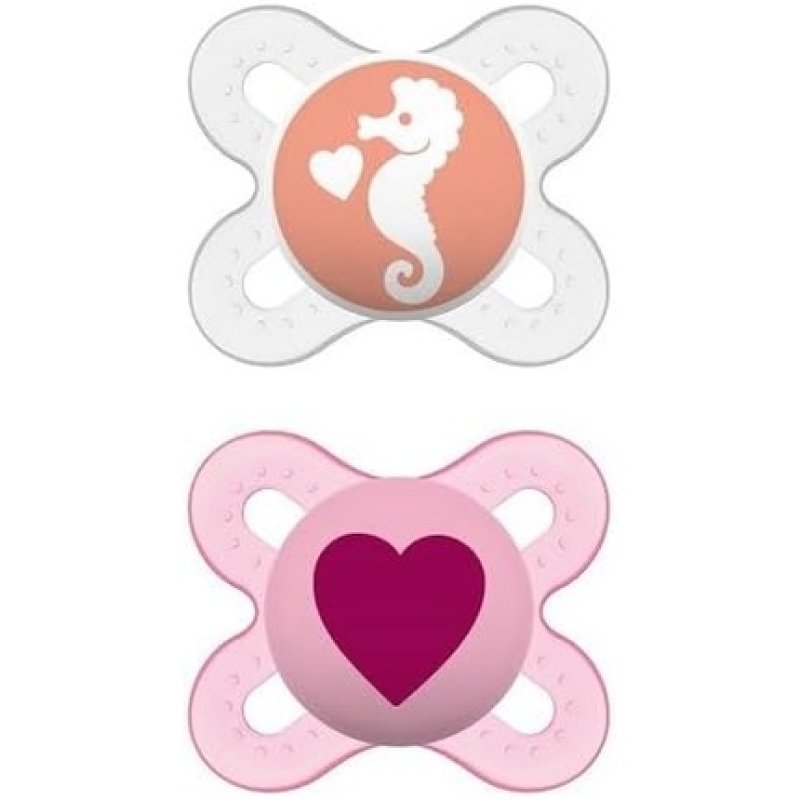 MAM Start 125S Silicone Pacifier Girl 0-2m 2pcs