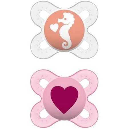 MAM Start 125S Silicone Pacifier Girl 0-2m 2pcs