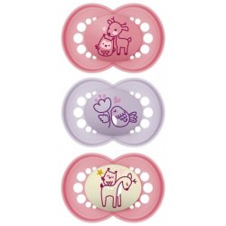 Mam Original Nature Pacifiers and Night Pacifier for 18 Months and Older - Pack of 3