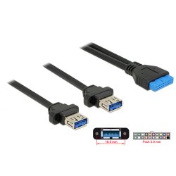 DeLOCK 85244 USB cable 0.8 m Black