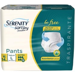 Serenity Soft Dry Sensitive Be Free Pants Size L Adult Diapers