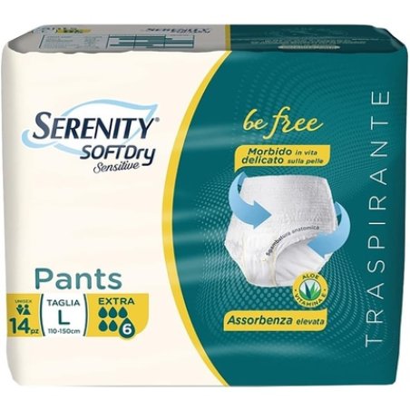 Serenity Soft Dry Sensitive Be Free Pants Size L Adult Diapers