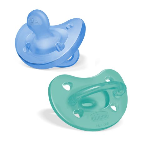 Chicco 00073087210000 tétine pour bébé Sucette ultra souple Anatomique Silicone Bleu