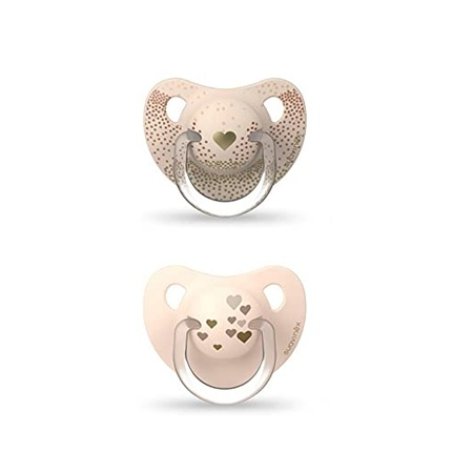 Suavinex Chupete Tetina Anatomica Silicona 6-18 Meses X2 Dorado