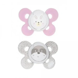 Chicco Physio Comfort Silicone Pacifier For Girls 06 Months 2 Units