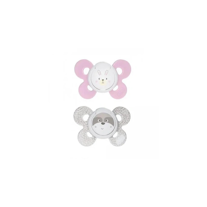 Chicco Physio Comfort Silicone Pacifier For Girls 06 Months 2 Units