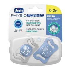 Physioforma Silicone Pacifier For Soothing Micro 0-2 Months Blue 2 Pieces
