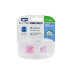 Chicco Chicco Physio Pacifier Light Pink 616 Months 2 Units