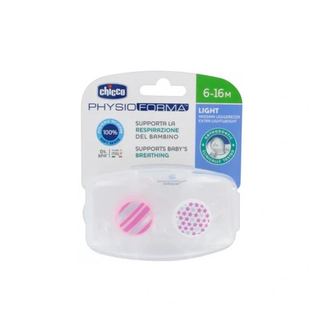 Chicco Chicco Physio Pacifier Light Pink 616 Months 2 Units