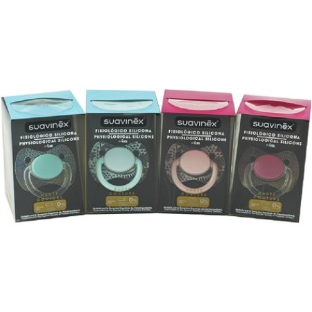 Suavinex Pacifier Physiological Haute Couture Silicone Various Colors 4m