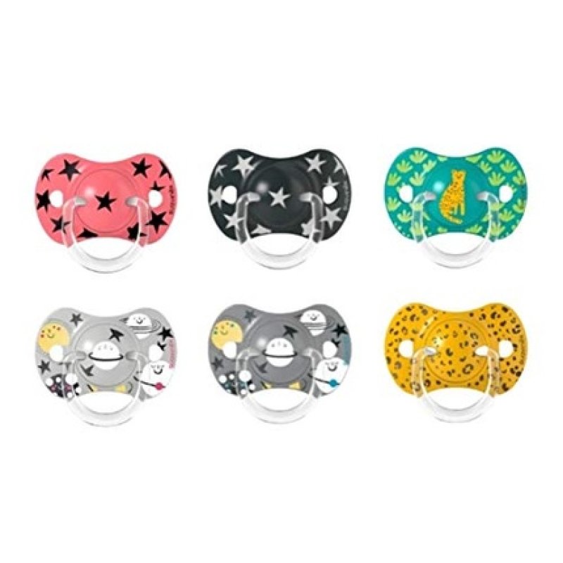 Suavinex Physiological Print Silicone Pacifier SX Pro for 18 Months - Pack of 2