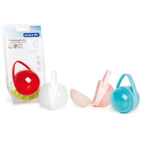Suavinex Pacifier Holder Duo Assorted Colors