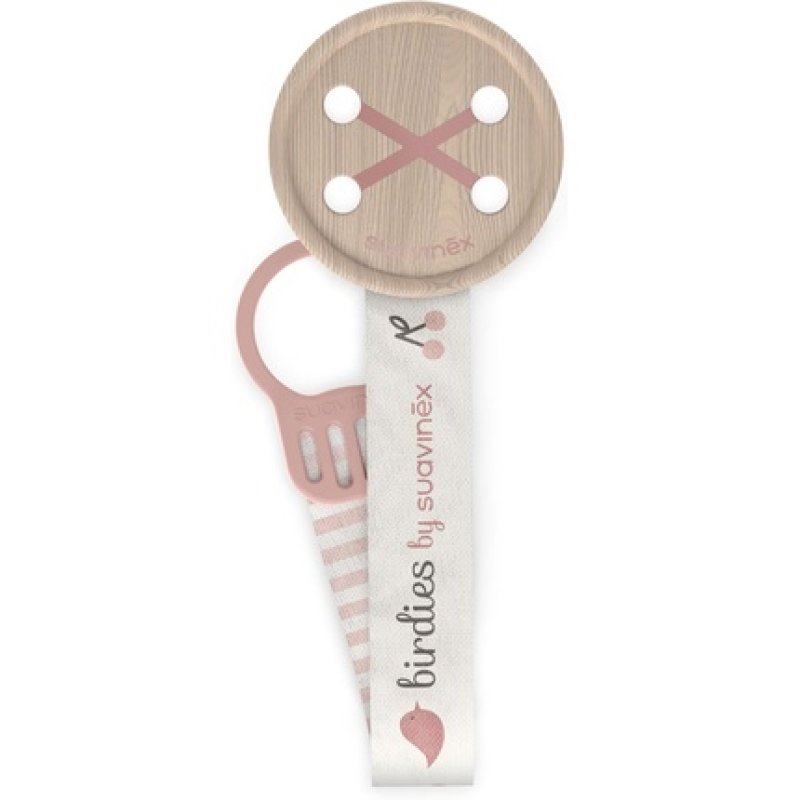 Suavinex Canvas Pacifier Holder for Newborns with Double-Sided Decoration