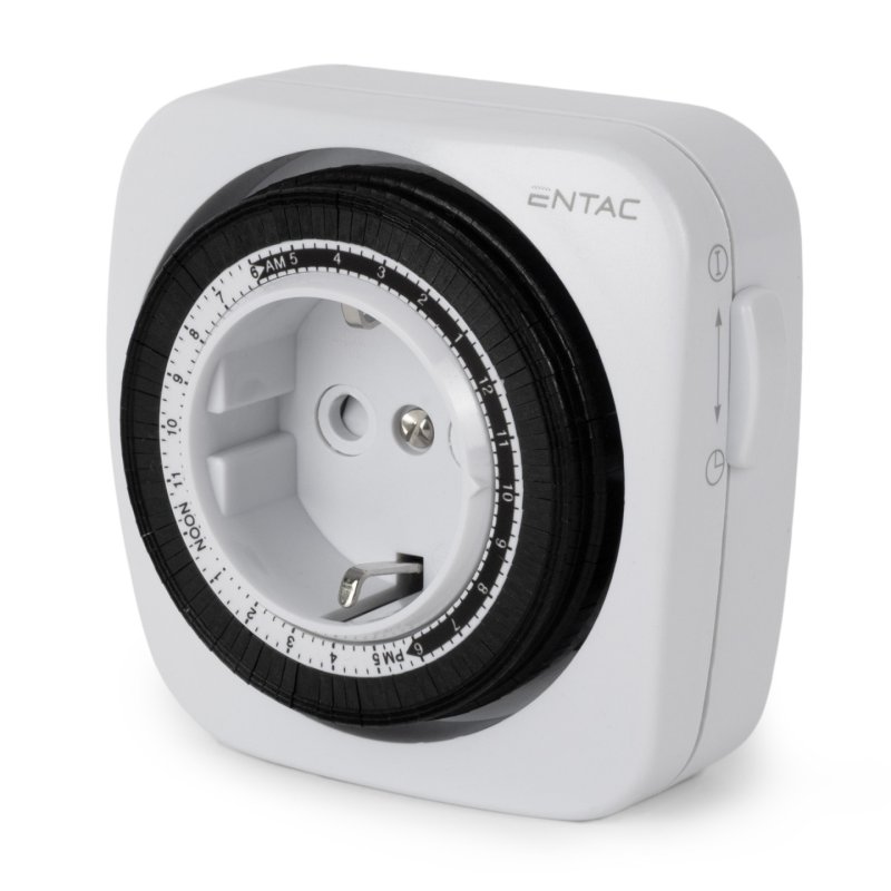 Entac EMTM24-1E adaptateur prise d'alimentation Noir, Blanc