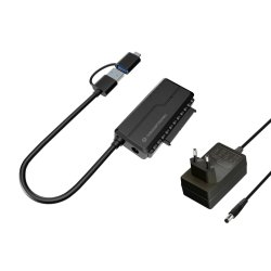 Conceptronic ABBY21B changeur de genre de câble USB Type-A SATA 22-pin Noir