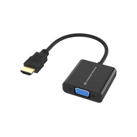 Conceptronic ABBY20B câble vidéo et adaptateur 0,25 m HDMI Type A (Standard) VGA (D-Sub) Noir