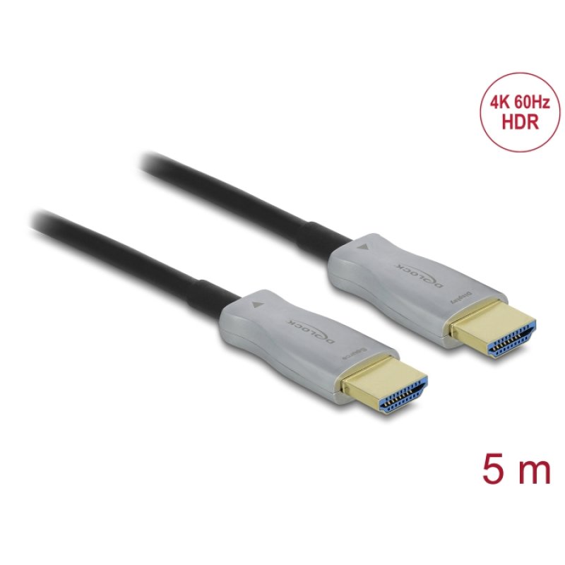 DeLOCK 84959 HDMI cable 5 m HDMI Type A (Standard) Black, Grey