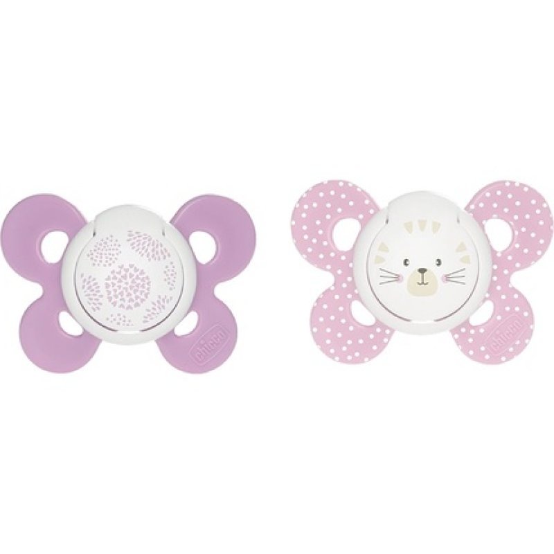 Chicco Physio Comfort 616m Pacifier Girl Dotscat Design 2 Pieces