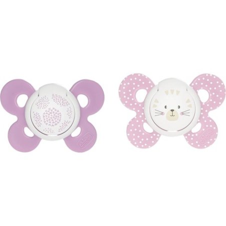 Chicco Physio Comfort 616m Pacifier Girl Dotscat Design 2 Pieces