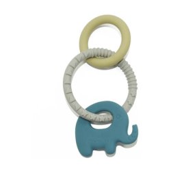 Petite&Mars Silicone Teether Dentaruolo Elefi Suitable For 0 Months And Up 1 Piece