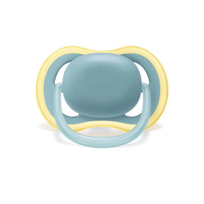 Avent Philips Avent Orthodontic Silicone Pacifiers Ultra Air For 18 Months Grey-Blue 2 Pack