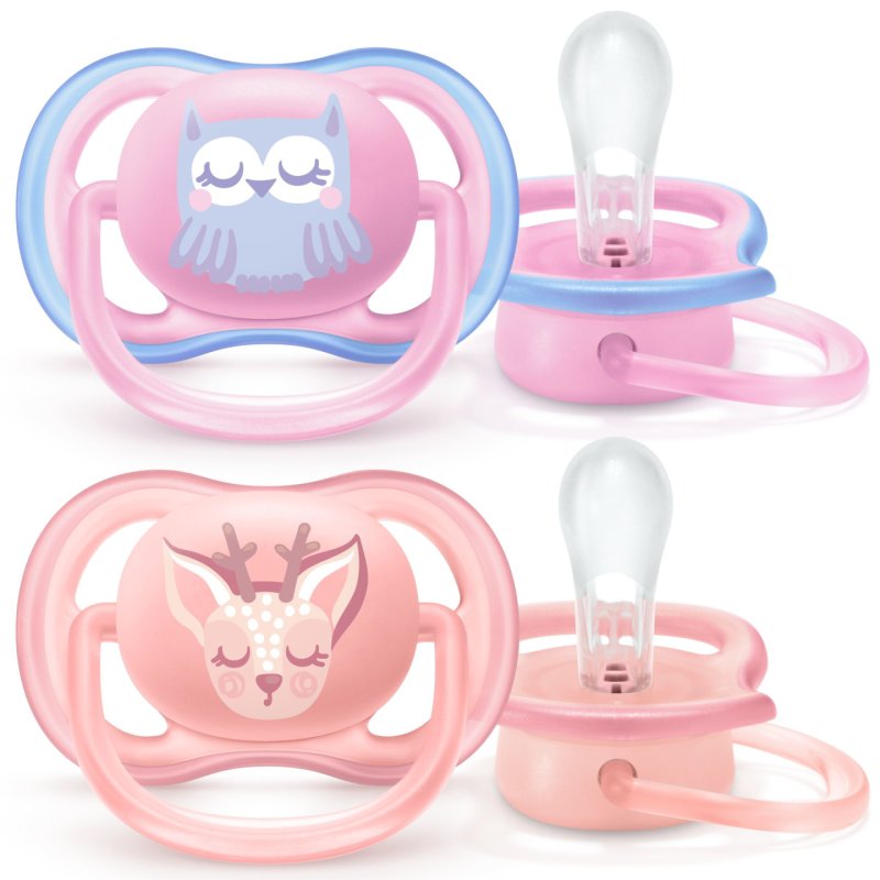 Avent Avent Girl's Ultra Air Deco Soother 06 Months Pack Of 2