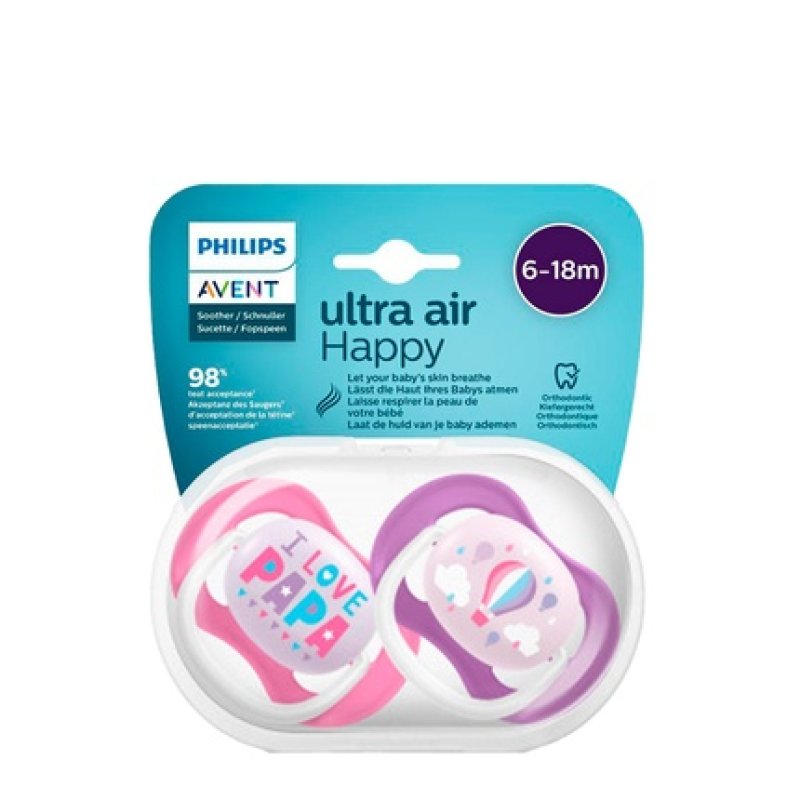 Philips Avent Ultra Air Happy Pacifier Balloon 618m Duo