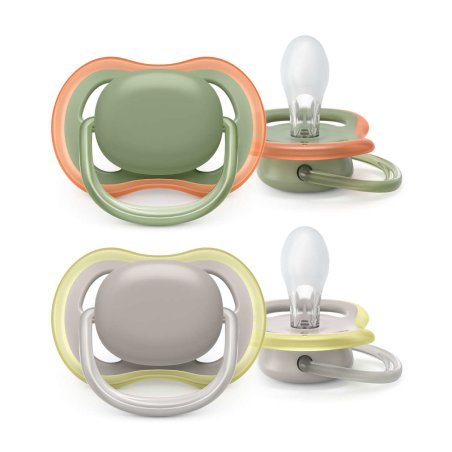 Philips Avent Ultra Air Pacifier Green And Gray 618 Months Duo