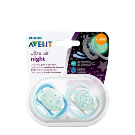 Philips Avent Ultra Air Night Pacifier Bird And Stars 618 Months Duo