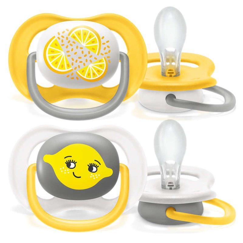 Philips Avent Ultra Air Pacifier for 6-18 Month Olds, Orthodontic and BPA-Free, 2 Pack with Sterilizer/Carrying Bag