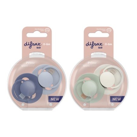 Difrax Dynamic Pacifier Prime 0-6 Months Assorted